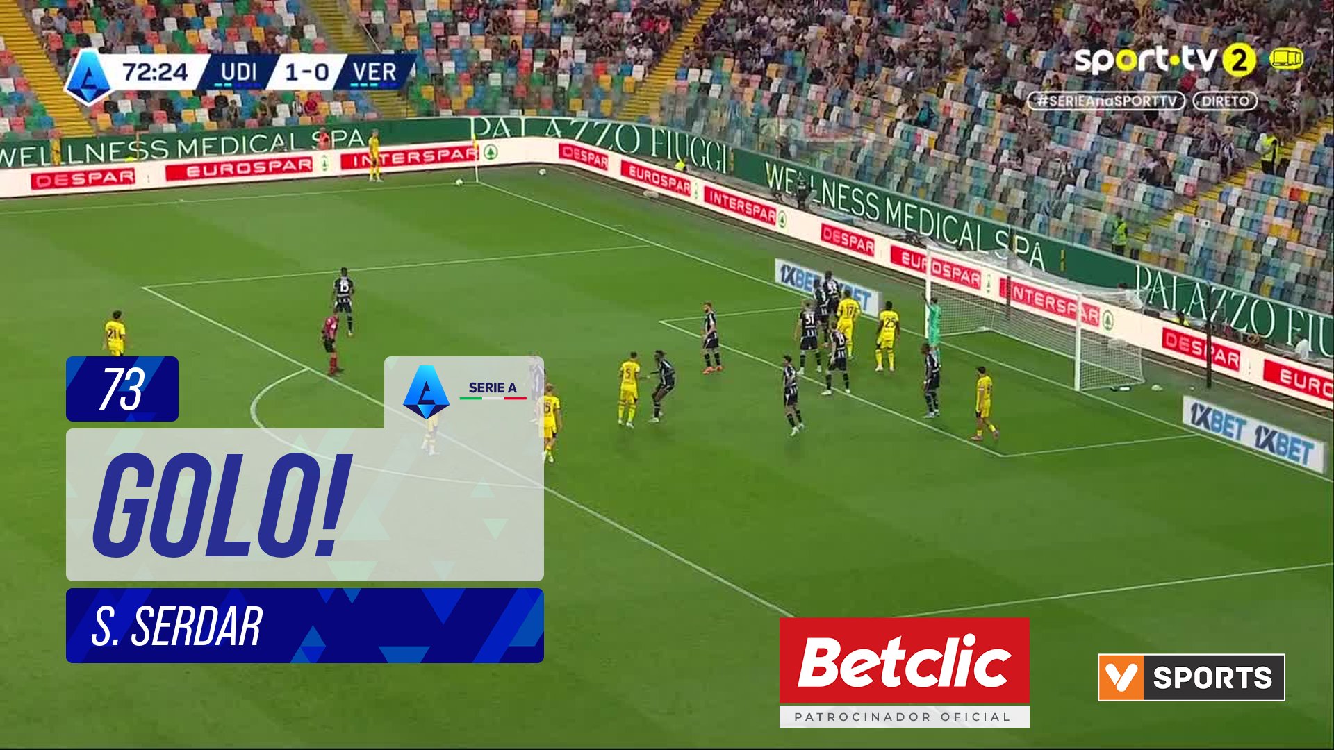 GOLO! Verona, S. Serdar aos 73', Udinese 1-1 Verona