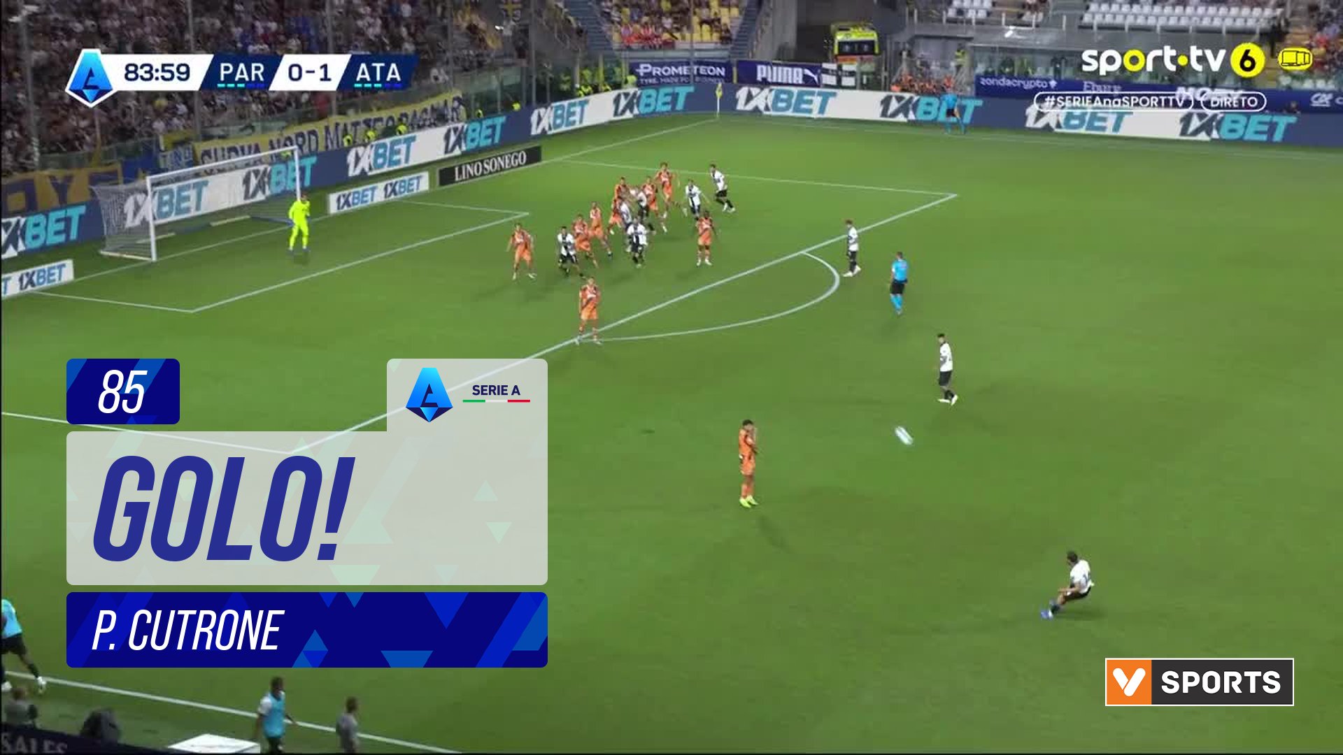 GOLO! Parma, P. Cutrone aos 85', Parma 1-1 Atalanta