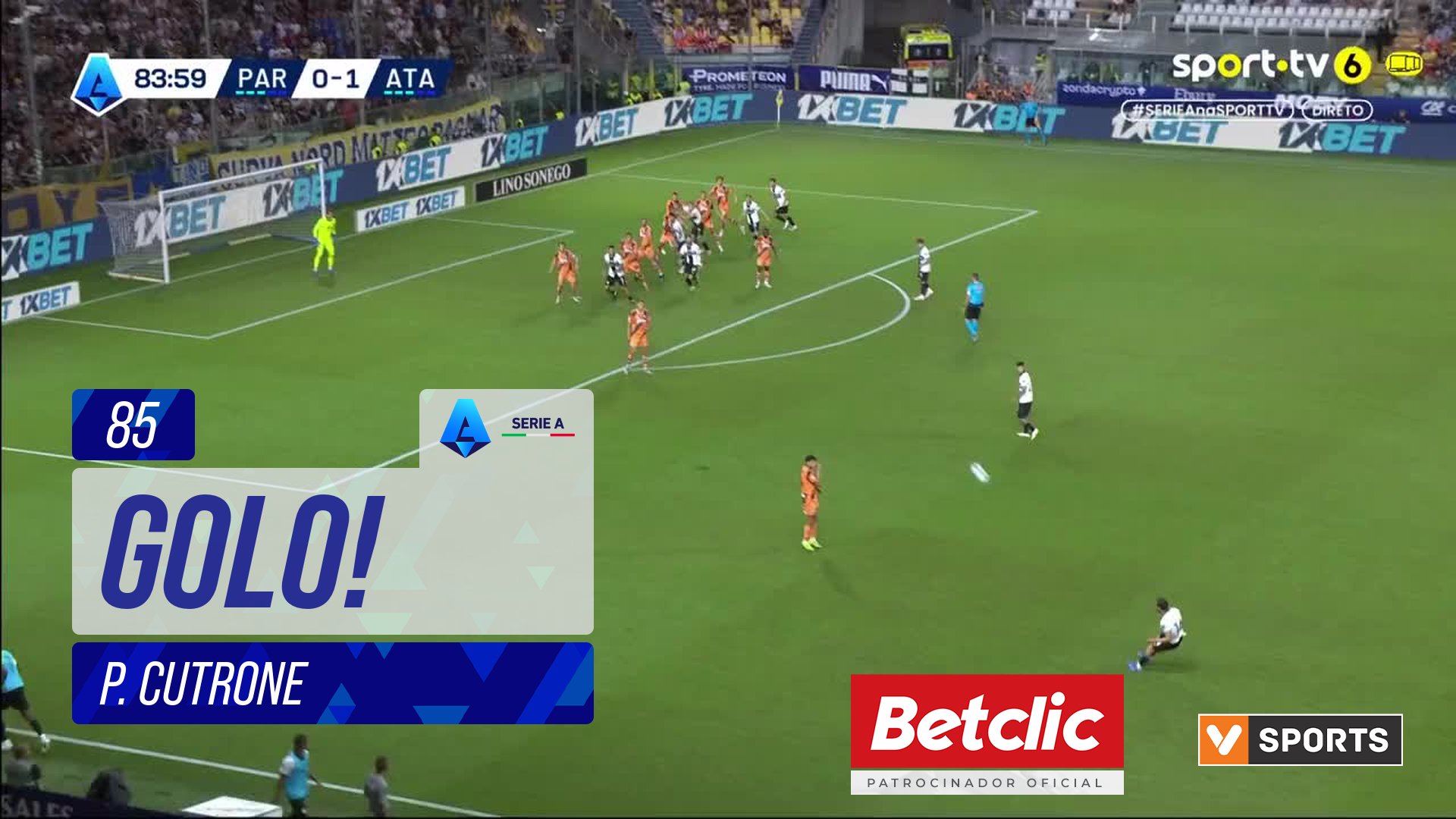 GOLO! Parma, P. Cutrone aos 85', Parma 1-1 Atalanta