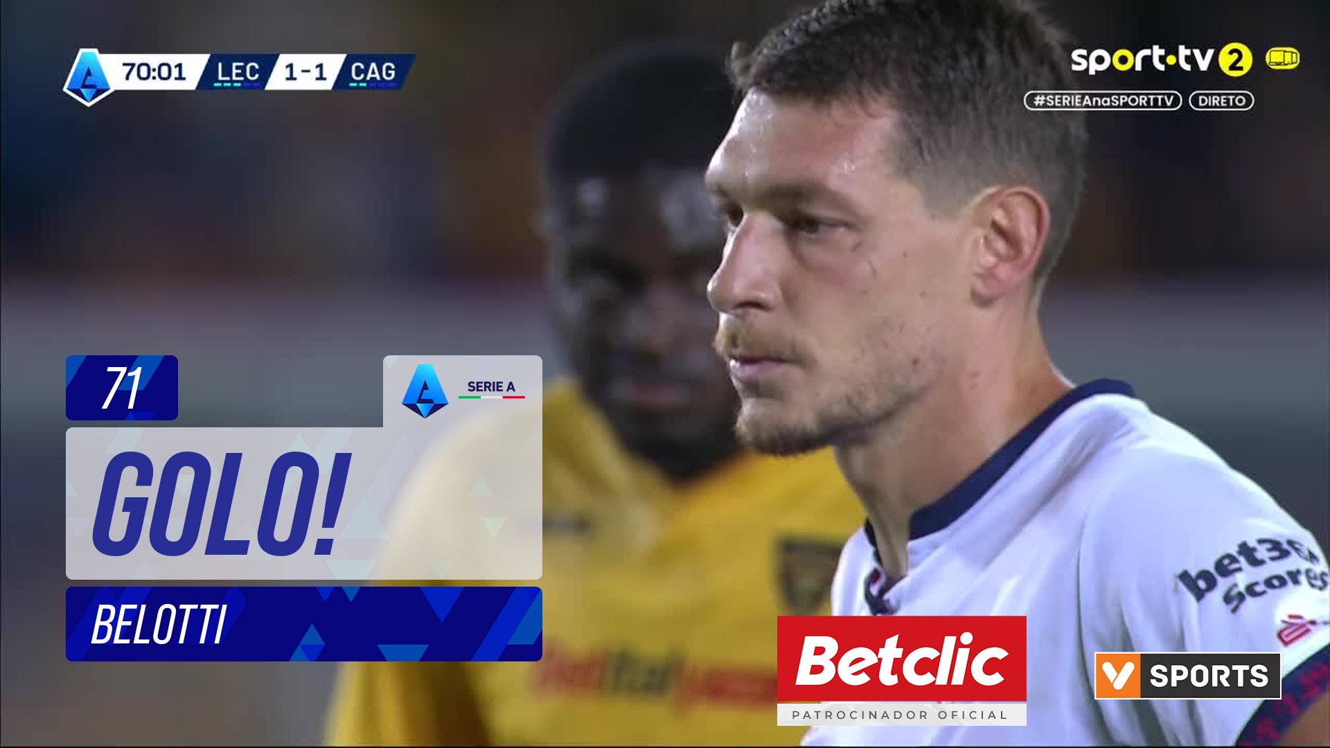 GOLO! Cagliari, Belotti aos 71', Lecce 1-2 Cagliari