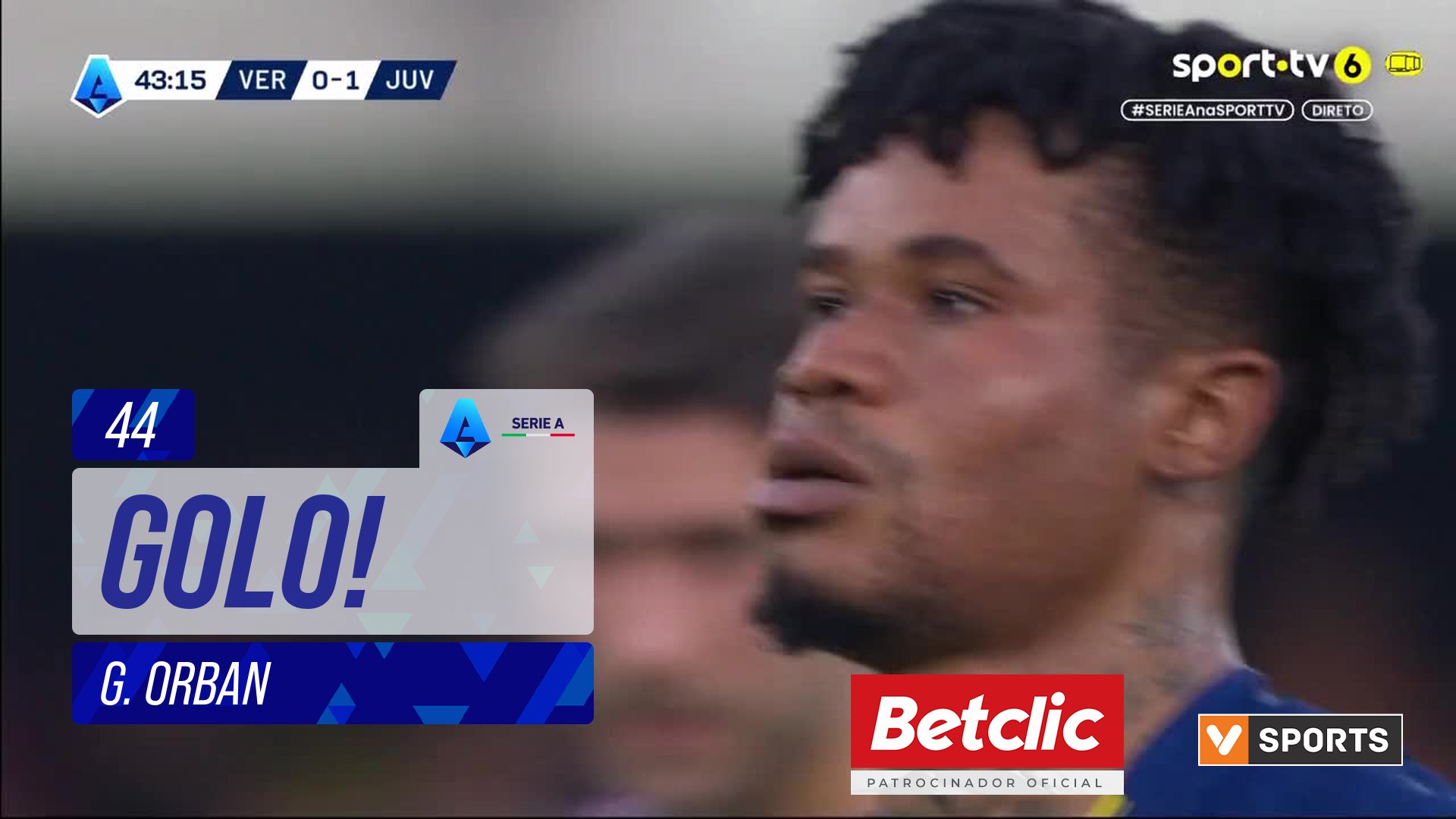 GOLO! Verona, G. Orban aos 44', Verona 1-1 Juventus