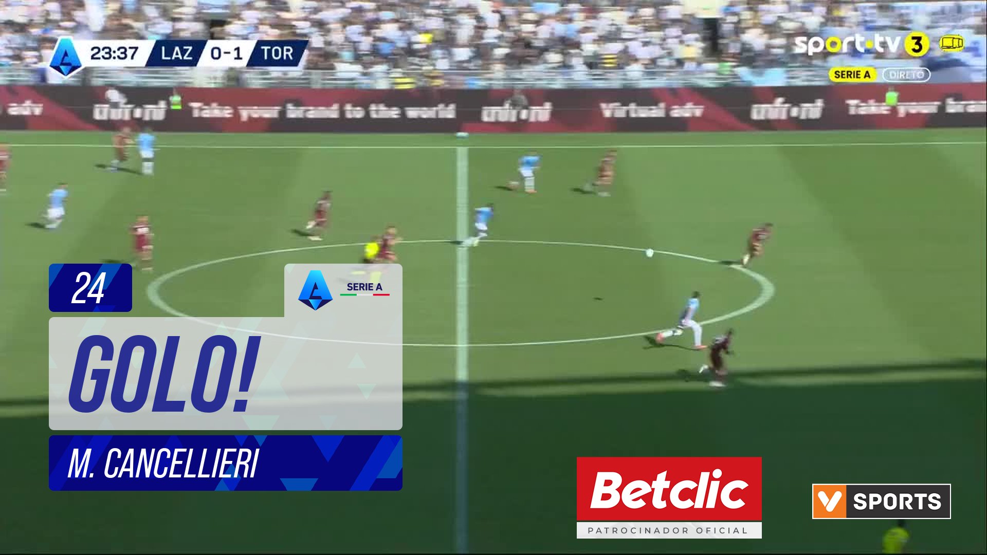 GOLO! Lazio, M. Cancellieri aos 24', Lazio 1-1 Torino
