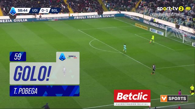 GOLO! Bologna, T. Pobega aos 59', Udinese 0-2 Bologna