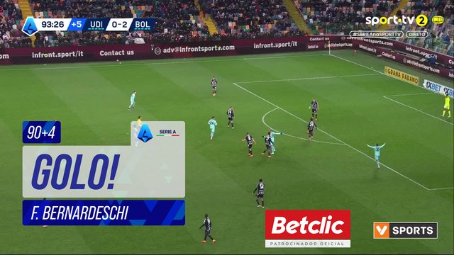 GOLO! Bologna, F. Bernardeschi aos 90'+4', Udinese 0-3 Bologna