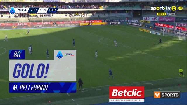 GOLO! Parma, M. Pellegrino aos 80', Verona 1-2 Parma