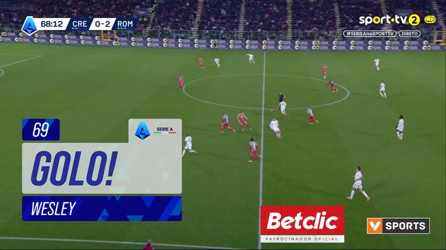 GOLO! Roma, Wesley aos 69', Cremonese 0-3 Roma