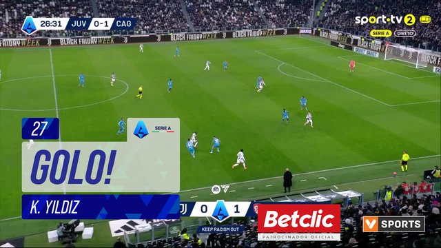 GOLO! Juventus, K. Yıldız aos 27', Juventus 1-1 Cagliari