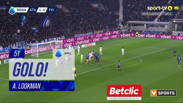 GOLO! Atalanta, A. Lookman aos 51', Atalanta 2-0 Fiorentina