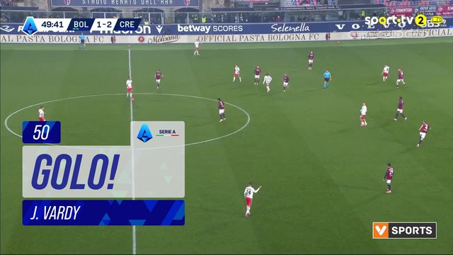GOLO! Cremonese, J. Vardy aos 50', Bologna 1-3 Cremonese