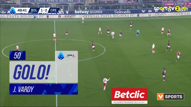 GOLO! Cremonese, J. Vardy aos 50', Bologna 1-3 Cremonese