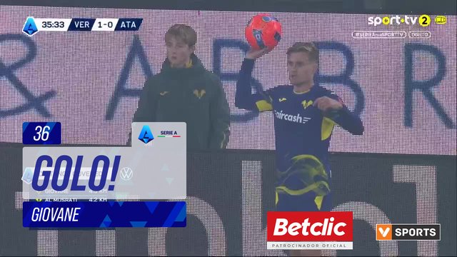 GOLO! Verona, Giovane aos 36', Verona 2-0 Atalanta
