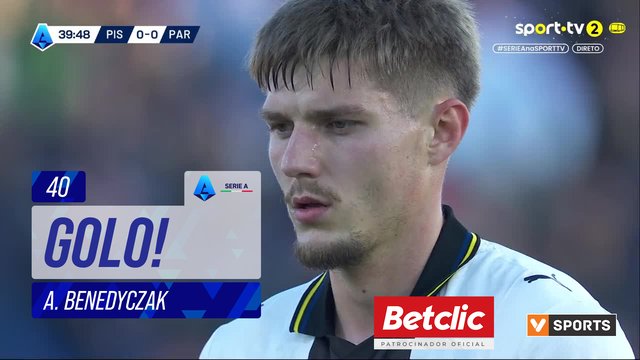 GOLO! Parma, A. Benedyczak aos 40', Pisa 0-1 Parma