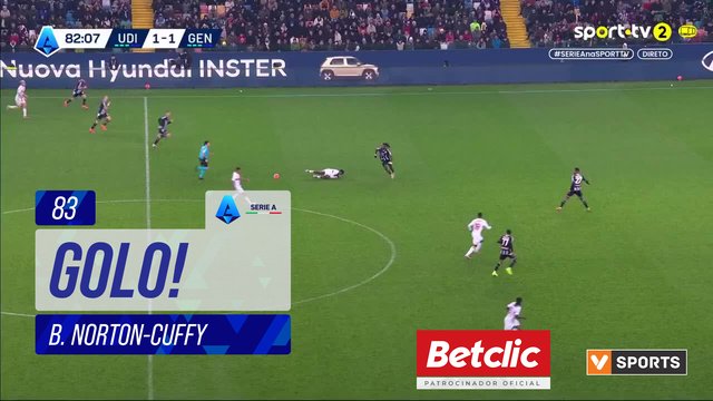 GOLO! Genoa, B. Norton-Cuffy aos 83', Udinese 1-2 Genoa