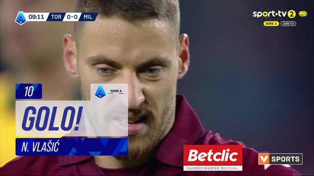 GOLO! Torino, N. Vlašić aos 10', Torino 1-0 Milan