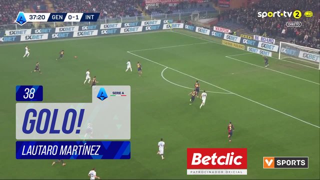 GOLO! Internazionale, Lautaro Martínez aos 38', Genoa 0-2 Internazionale