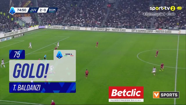 GOLO! Roma, T. Baldanzi aos 75', Juventus 2-1 Roma