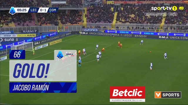 GOLO! Como, Jacobo Ramón aos 66', Lecce 0-2 Como