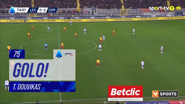 GOLO! Como, T. Douvikas aos 75', Lecce 0-3 Como