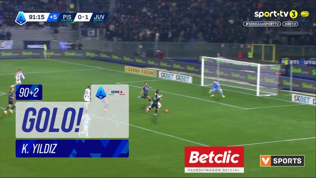 GOLO! Juventus, K. Yıldız aos 90'+2', Pisa 0-2 Juventus