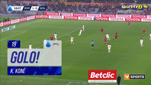 GOLO! Roma, K. Koné aos 19', Roma 2-0 Genoa
