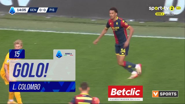 GOLO! Genoa, L. Colombo aos 15', Genoa 1-0 Pisa