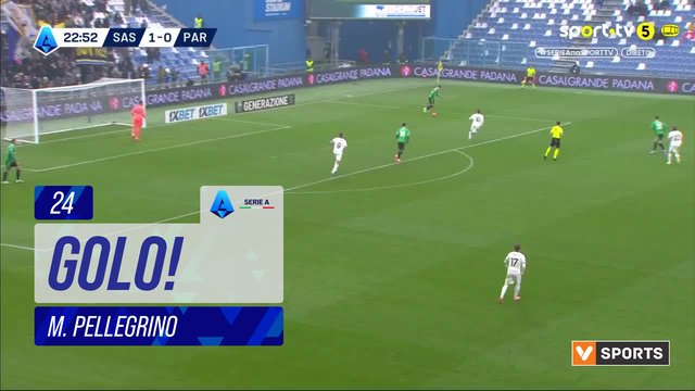GOLO! Parma, M. Pellegrino aos 24', Sassuolo 1-1 Parma