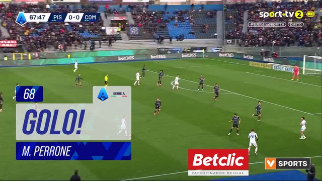 GOLO! Como, M. Perrone aos 68', Pisa 0-1 Como