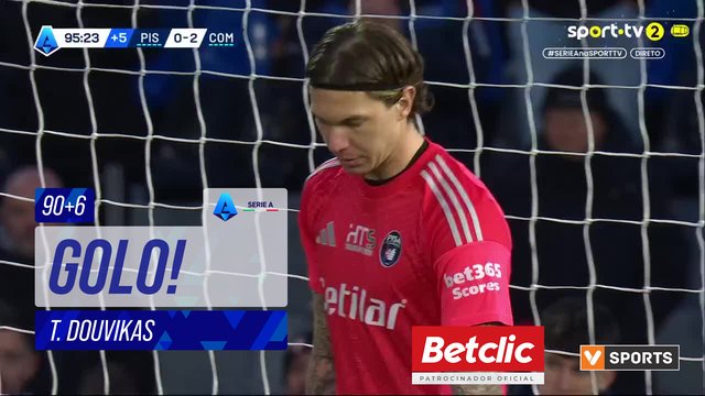GOLO! Como, T. Douvikas aos 90'+6', Pisa 0-3 Como