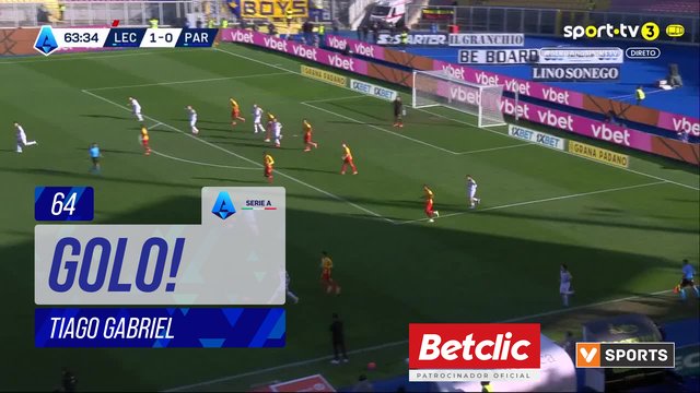 GOLO! Parma, Tiago Gabriel (p.b.) aos 64', Lecce 1-1 Parma