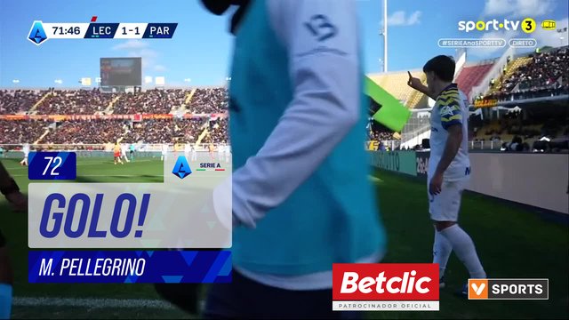 GOLO! Parma, M. Pellegrino aos 72', Lecce 1-2 Parma