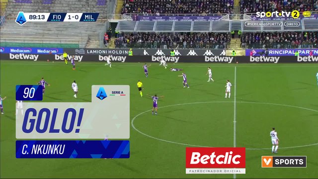 GOLO! Milan, C. Nkunku aos 90', Fiorentina 1-1 Milan
