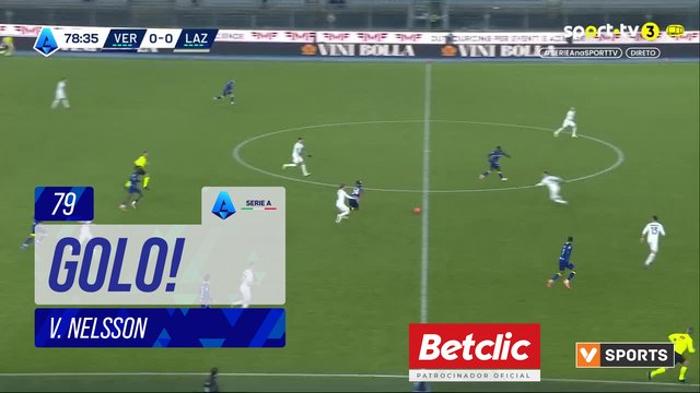GOLO! Lazio, V. Nelsson (p.b.) aos 79', Verona 0-1 Lazio