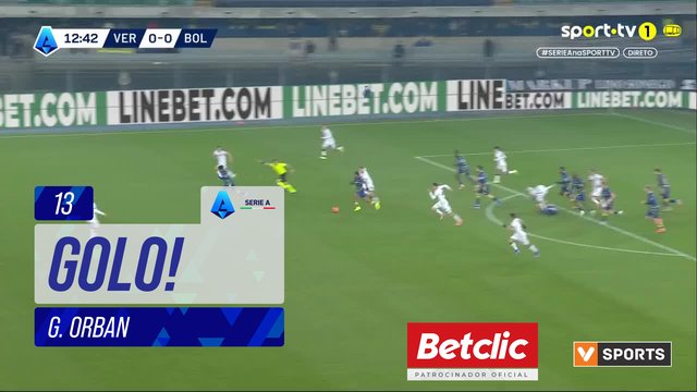 GOLO! Verona, G. Orban aos 13', Verona 1-0 Bologna