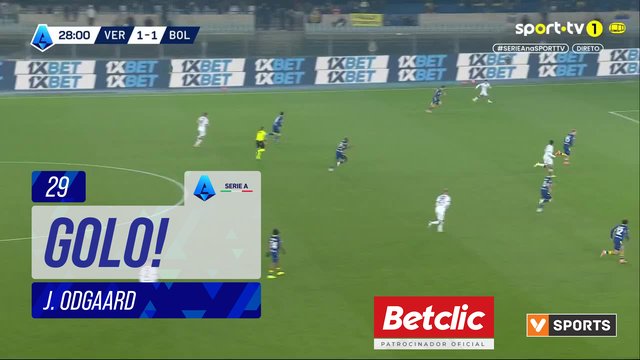 GOLO! Bologna, J. Odgaard aos 29', Verona 1-2 Bologna