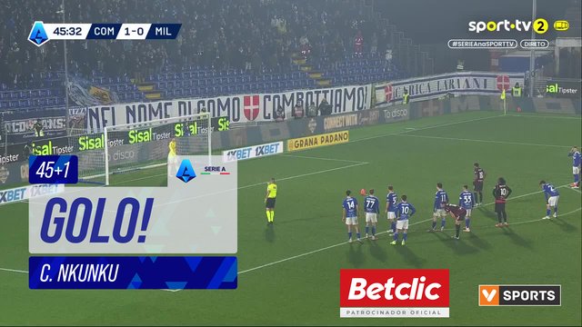 GOLO! Milan, C. Nkunku aos 45'+1', Como 1-1 Milan