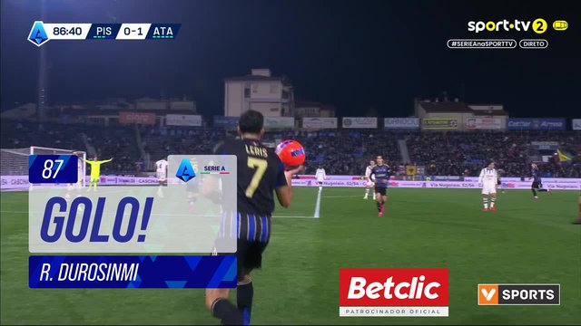 GOLO! Pisa, R. Durosinmi aos 87', Pisa 1-1 Atalanta
