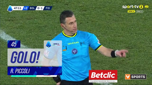 GOLO! Fiorentina, R. Piccoli aos 45', Bologna 0-2 Fiorentina