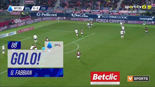 GOLO! Bologna, G. Fabbian aos 88', Bologna 1-2 Fiorentina