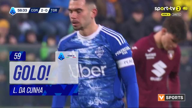 GOLO! Como, L. Da Cunha aos 59', Como 3-0 Torino