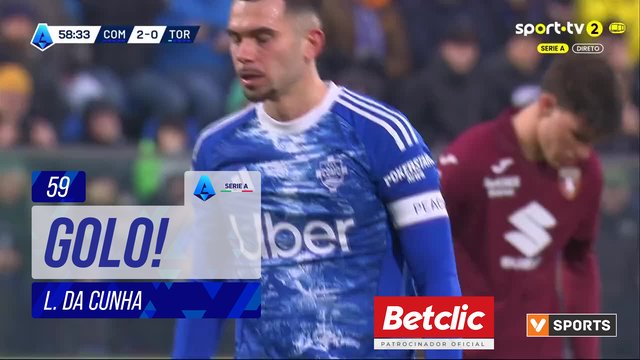 GOLO! Como, L. Da Cunha aos 59', Como 3-0 Torino