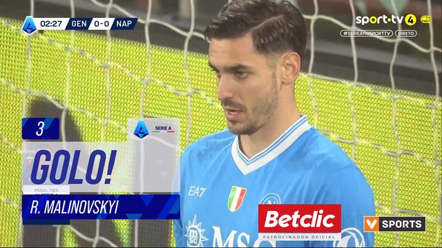GOLO! Genoa, R. Malinovskyi aos 3', Genoa 1-0 Napoli