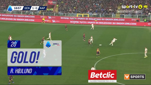 GOLO! Napoli, R. Højlund aos 20', Genoa 1-1 Napoli