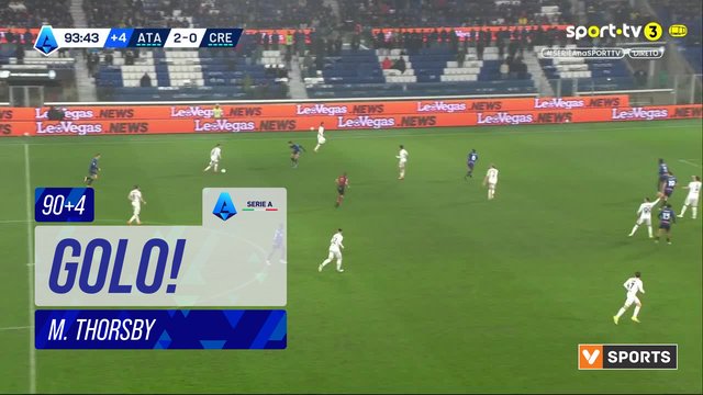 GOLO! Cremonese, M. Thorsby aos 90'+4', Atalanta 2-1 Cremonese