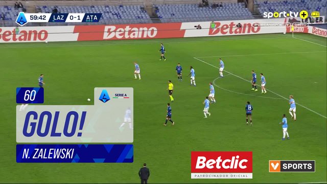 GOLO! Atalanta, N. Zalewski aos 60', Lazio 0-2 Atalanta