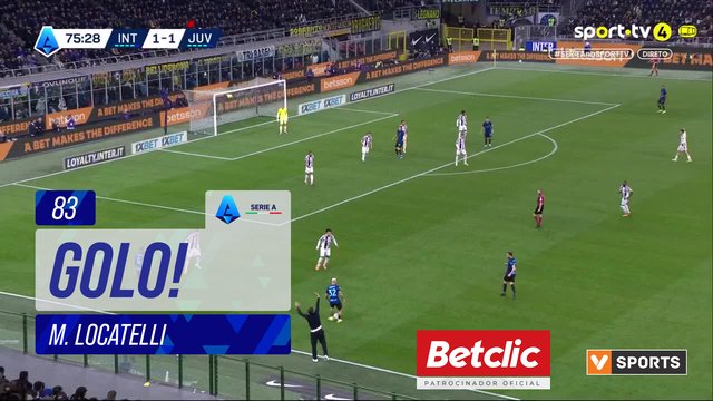 GOLO! Juventus, M. Locatelli aos 83', Internazionale 2-2 Juventus