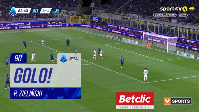 GOLO! Internazionale, P. Zieliński aos 90', Internazionale 3-2 Juventus