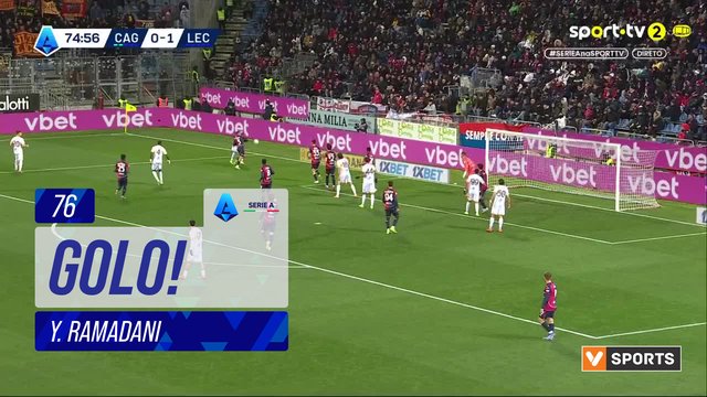 GOLO! Lecce, Y. Ramadani aos 76', Cagliari 0-2 Lecce