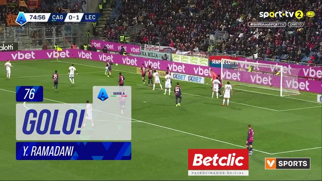 GOLO! Lecce, Y. Ramadani aos 76', Cagliari 0-2 Lecce