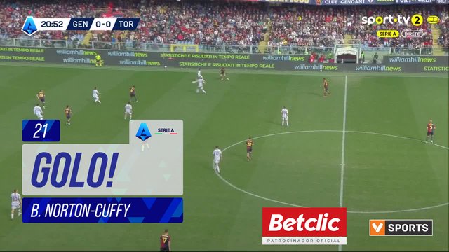 GOLO! Genoa, B. Norton-Cuffy aos 21', Genoa 1-0 Torino