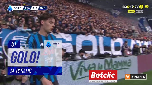 GOLO! Atalanta, M. Pašalić aos 61', Atalanta 1-1 Napoli